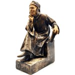 Dante Alighieri - Large desk sculpture / Bookend, "Europe," early 20th century
