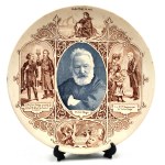 Victor Hugo Commemorative Plate - France, ca. 1884–1885, [Manufacturer: Sarreguemines]