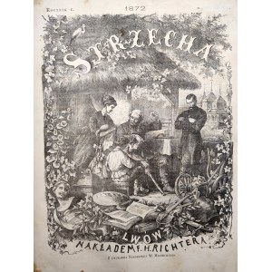 Časopis Strzecha – 5. ročník, 11 čísel, Ľvov 1872 [početné drevoryty]