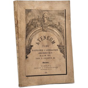 Ateneum – vedecký a literárny časopis, zväzok I, číslo III, marec 1881