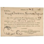 [ UNIQUE ] - Postcard addressed to Henryk Sienkiewicz. Zakopane Sanatorium for Lung Diseases, July 26, 1913 [ Henryk Sienkiewicz ]