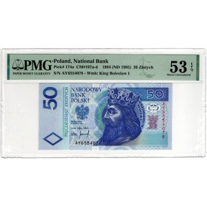 50 zlotých 1994, série AY – PMG 53 EPQ