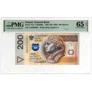 200 Złotych 1994, seria AA - PMG 65 EPQ