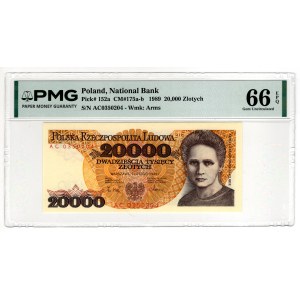 20 zlotych, 1989, AC series (a redesign of the AG series!) - PMG 66 EPQ