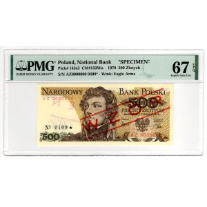 500 zlotych, 1979, AZ 0000000 series - PMG 67 EPQ, Design No. 0409*
