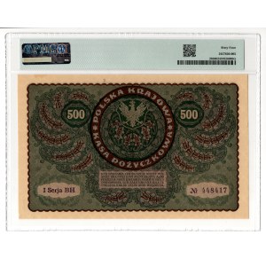 500 mark polacchi del 1919, prima serie BH - PMG 64