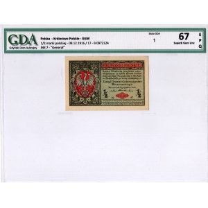 1/2 Polish Mark, 1916, General, Series B