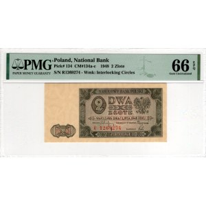 2 zlote, 1948, R Series - PMG 66 EPQ