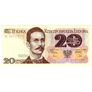20 zlotych, 1982, Series D