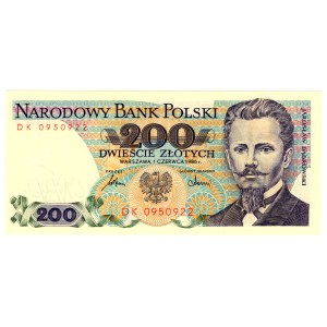 200 zlotych, 1986, DK Series