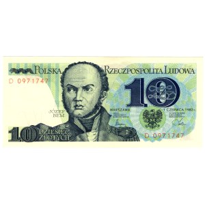 10 zlotych, 1982, Series D