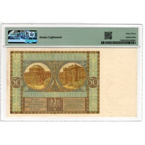 50 Złotych 1929, seria EE. - PMG 63