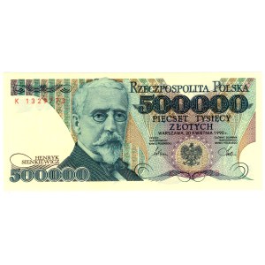 500 000 zlotých z roku 1990, série K