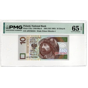 10 zlotych, 1994, AP series - PMG 65 EPQ
