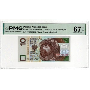 10 zlotych, 1994, FN Series - PMG 67 EPQ