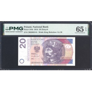 20 zlotych 2016, CB Series - PMG 65 EPQ