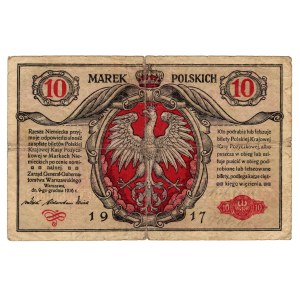 10 Polish Marks, 1916, General, Series A