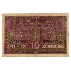10 Polish Marks, 1916, General, Series A