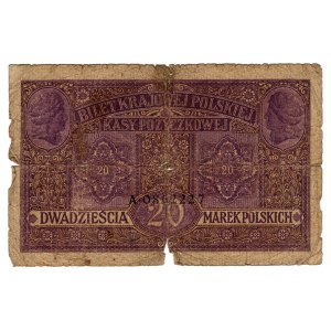 20 Polish Marks, 1916, General, Series A