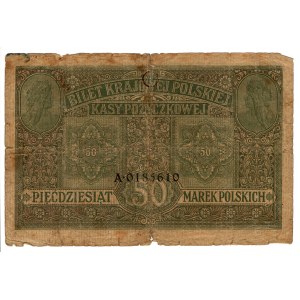 50 polnische Mark, 1916, General, Serie A