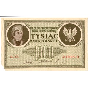 1,000 Polish Marks, 1919, ZX series.