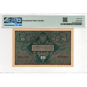 10 Polish Marks, 1919, Series II DL - PMG 64 EPQ