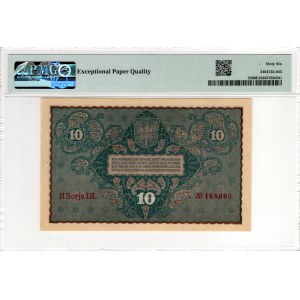 10 Polish Marks, 1919, Series II DL - PMG 66 EPQ