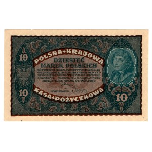 10 Polish Marks, 1919, Series II, BK