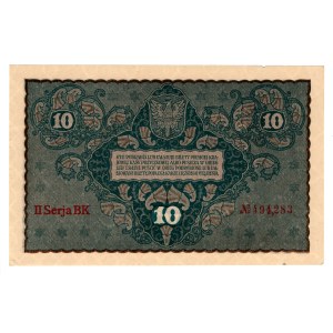 10 Polish Marks, 1919, Series II, BK