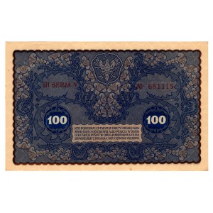 100 Polish Marks, 1919, IH Series V