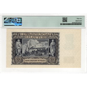 20 zlotych, 1940, Series O - PMG 55