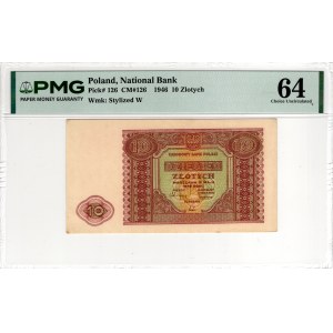 10 zlotych, 1946 - PMG 64
