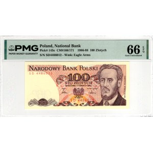 100 zlotych, 1986, SD Series - PMG 66 EPQ