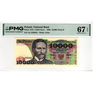 10 000 Złotych 1988, seria AL - PMG 67 EPQ