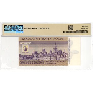 200 000 Złotych 1989, seria E - PMG 55 - Kolekcja Lucow