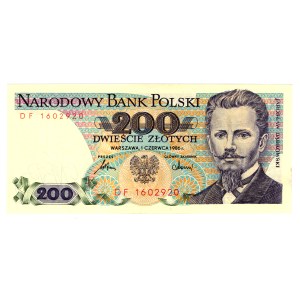 200 Złotych 1986, seria DF