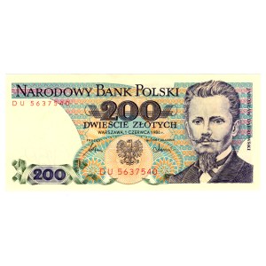 200 zlotych, 1986, DU series