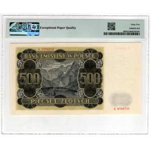 500 zlotych, 1940, Series A - PMG 65 EPQ