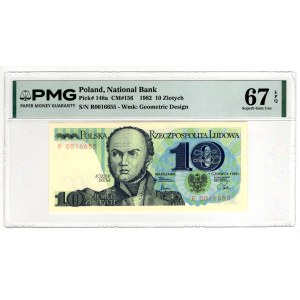 10 Złotych 1982, seria R - PMG 67 EPQ