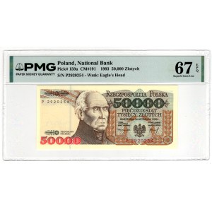 50 złotych, 1993, P series - PMG 67 EPQ