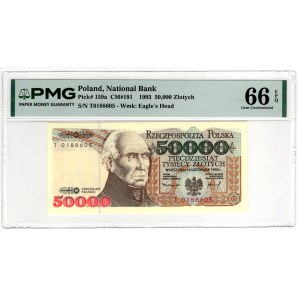 50 złotych, 1993, T Series - PMG 66 EPQ