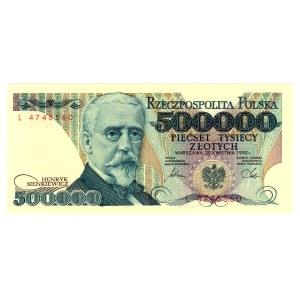 500,000 zlotych, 1990, L Series