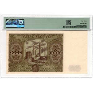 1,000 Złoty, 1947, Series F - PMG 58