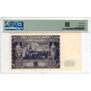 20 Złotych, 1936, seria AJ - PMG 64