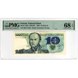 10 zlotych, 1982, M Series - PMG 68 EPQ