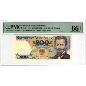 200 zlotych, 1986, DP series - PMG 66 EPQ