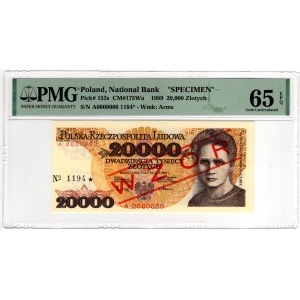20 000 Złotych 1989, seria A, wzór - PMG 65 EPQ