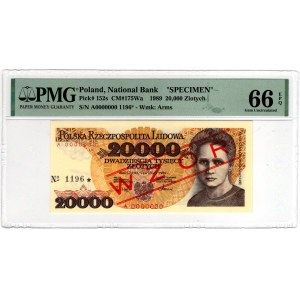 20 000 Złotych 1989, seria A, wzór - PMG 66 EPQ