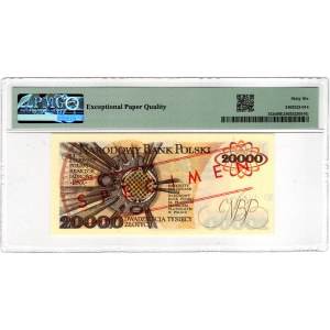 20 000 Złotych 1989, seria A, wzór - PMG 66 EPQ