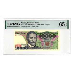 10 zlotych, 1988, BK series - PMG 65 EPQ